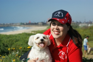Aussie Pooch Mobile Franchisee with her loyal  dog