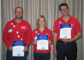 Aussie Pooch Mobile  award winners Jim, Belinda and Richard