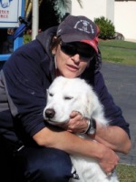 Jasper with her loving Aussie Pooch Mobile  operator Jayne.