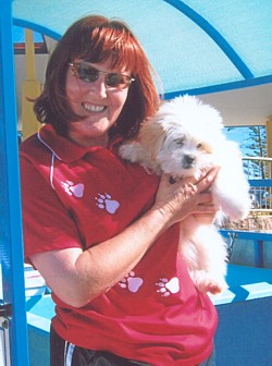 Aussie Pooch Mobile hydrobath dog wash operator with a cute dog Aussie Pooch Mobile hydrobath dog wash operator with a cute dog