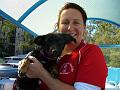 Aussie Pooch Mobile operator with pooch